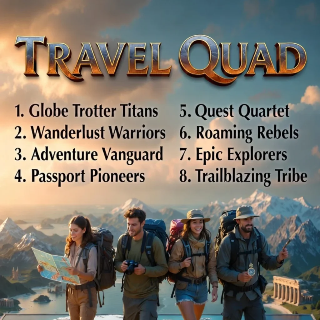 ๐ Travel Quad Group Names for Adventurers