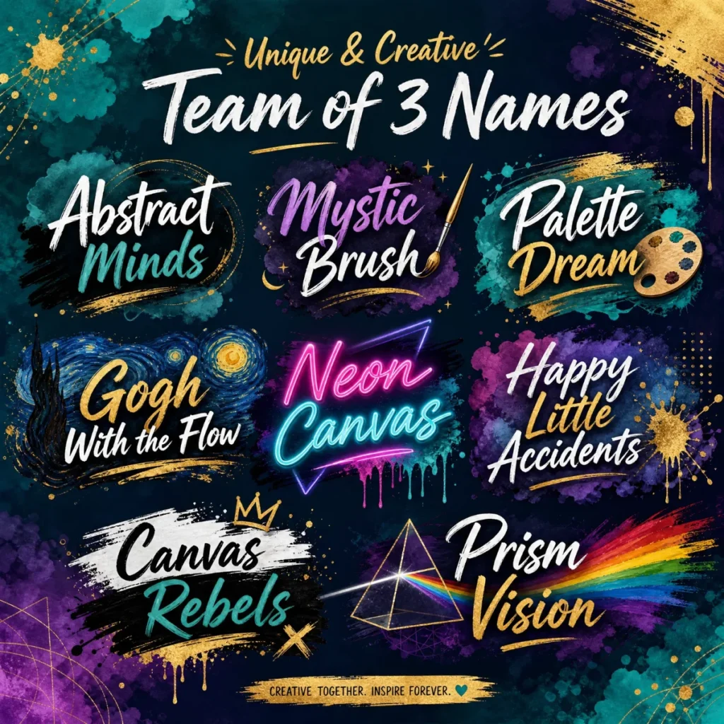 Unique & Creative Team of 3 Names 🎨