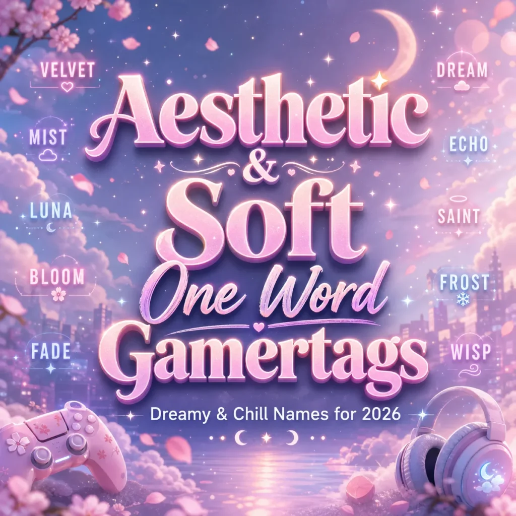 🌸 Aesthetic & Soft One Word Gamertags