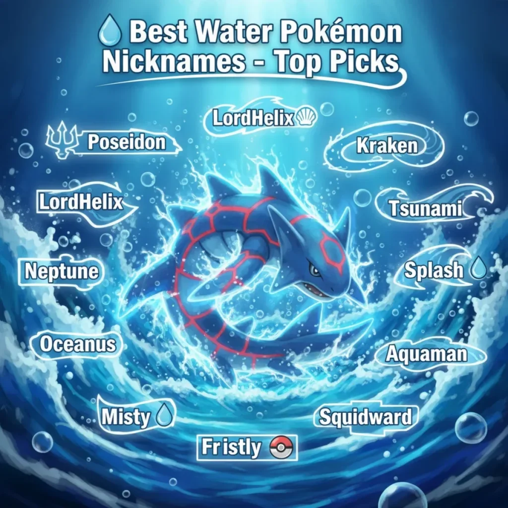 💧 Best Water Pokemon Nicknames – Top Picks