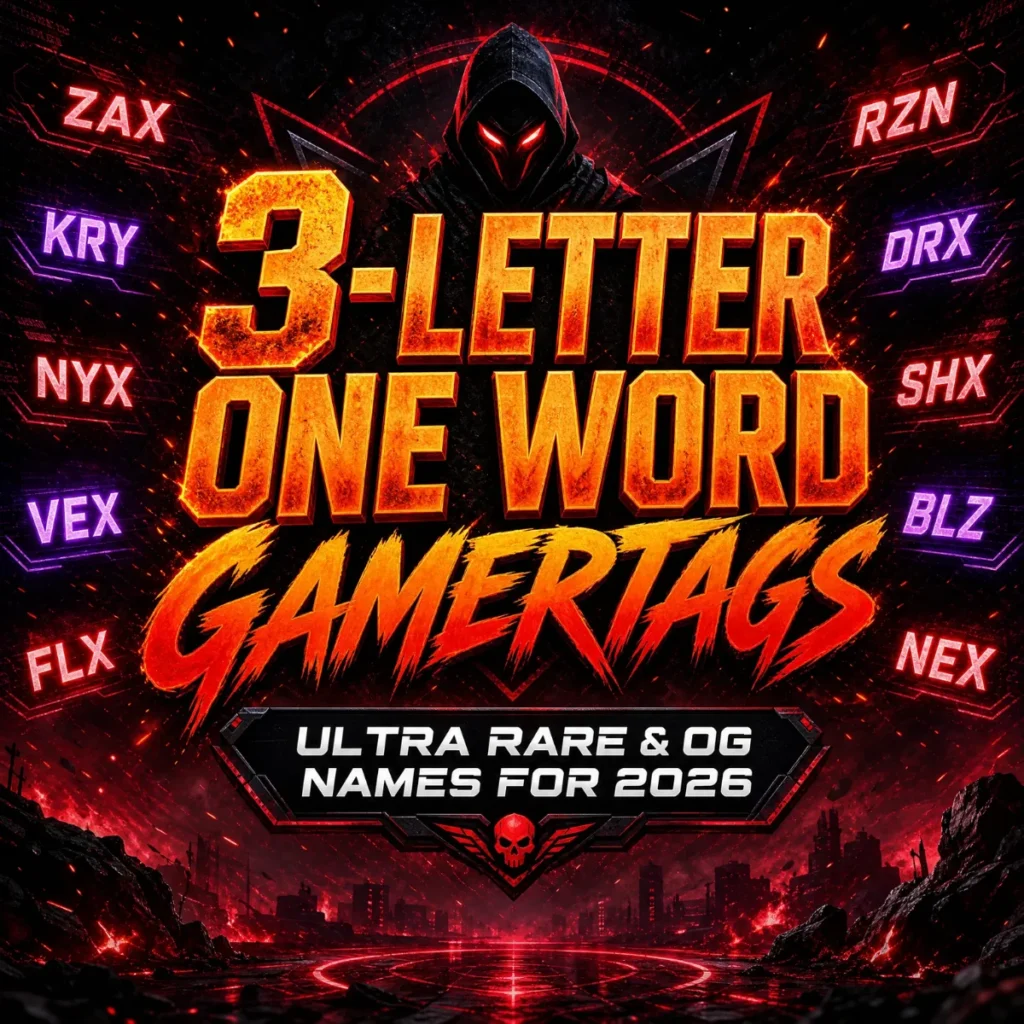 🔥 3-Letter One Word Gamertags