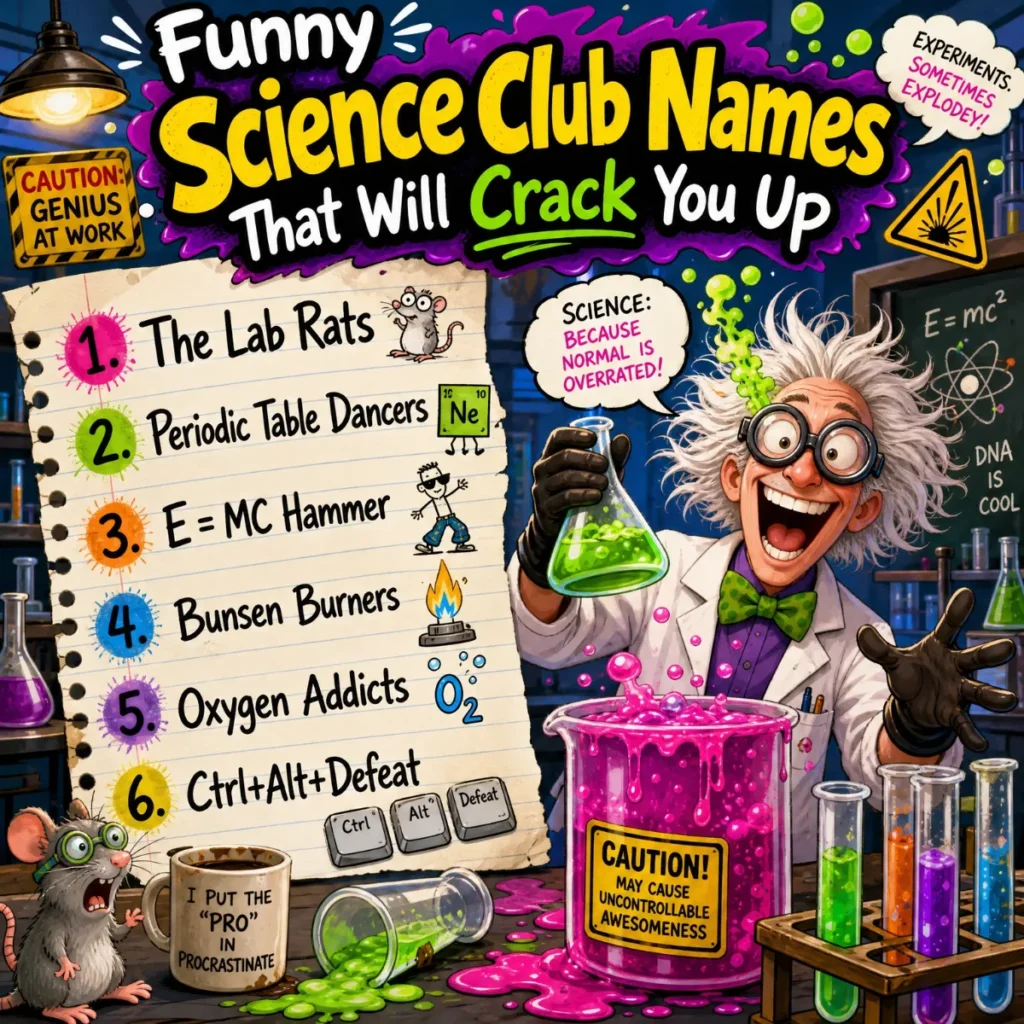 😂 Funny Science Club Names That Will Crack You Up