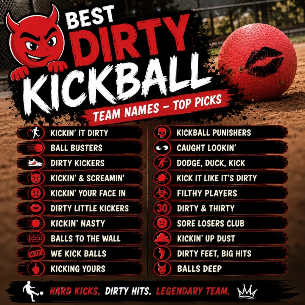 😈 Best Dirty Kickball Team Names – Top Picks