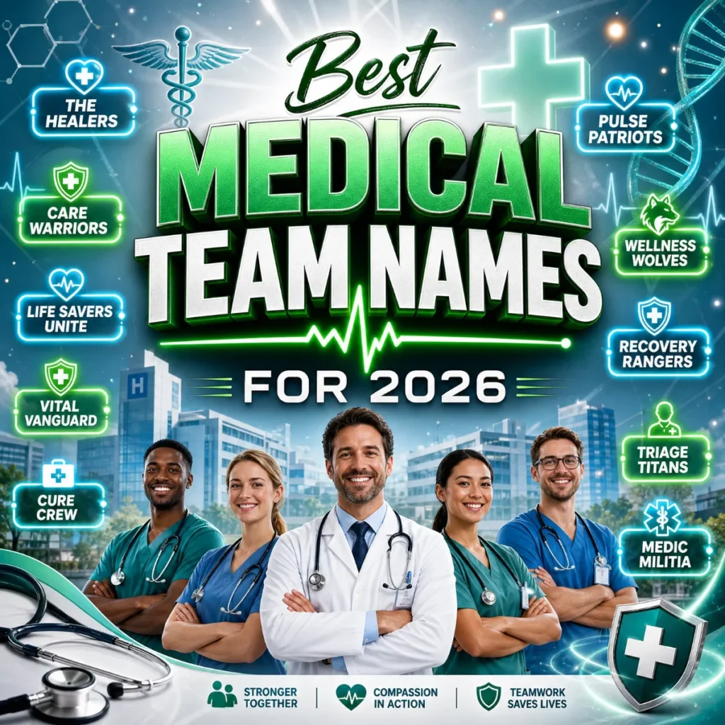 🩺 Best Medical Team Names for 2026