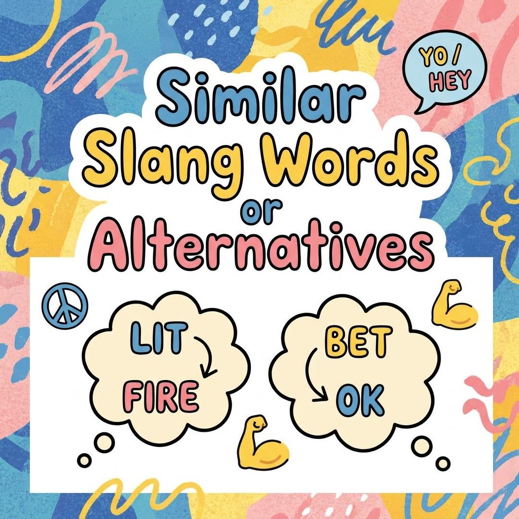 Similar slang words and alternatives for finding natural word choices