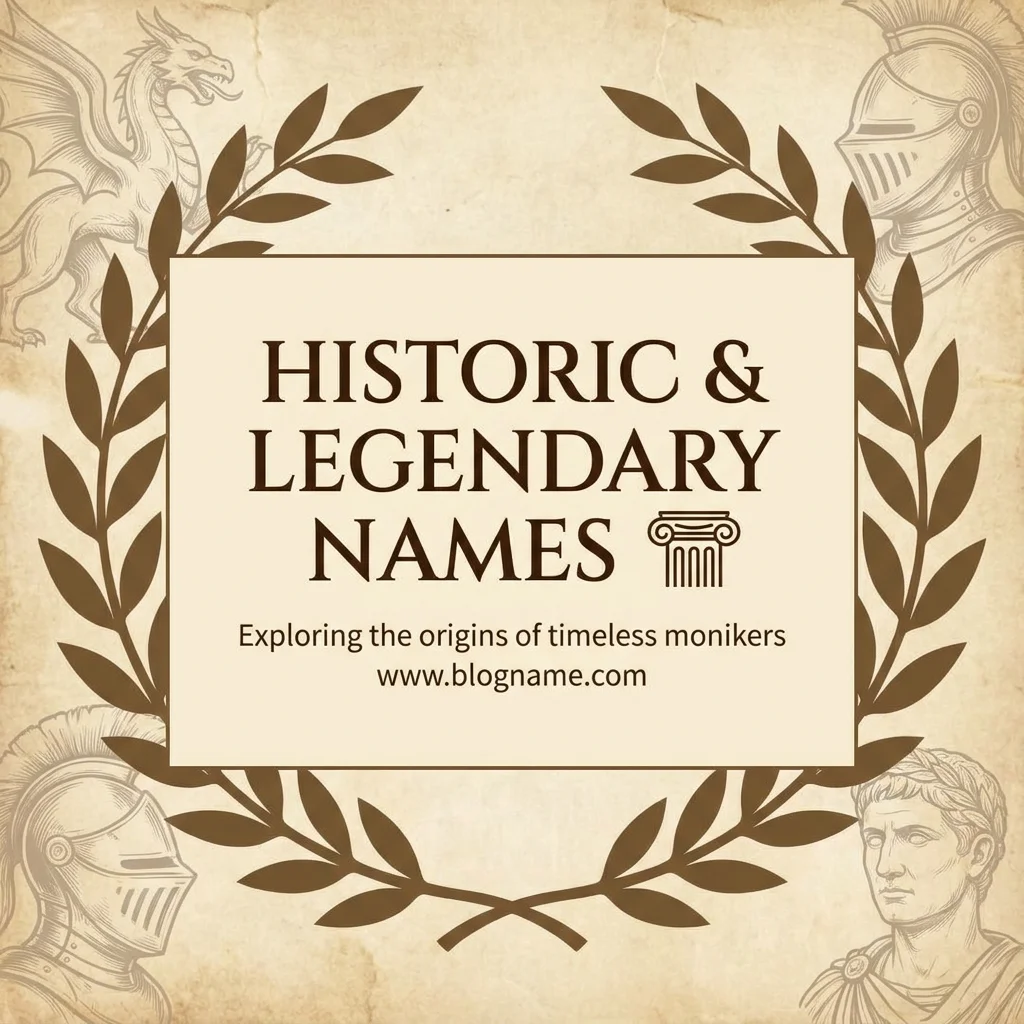 Historic and legendary names inspired by famous figures, heroes, and timeless stories