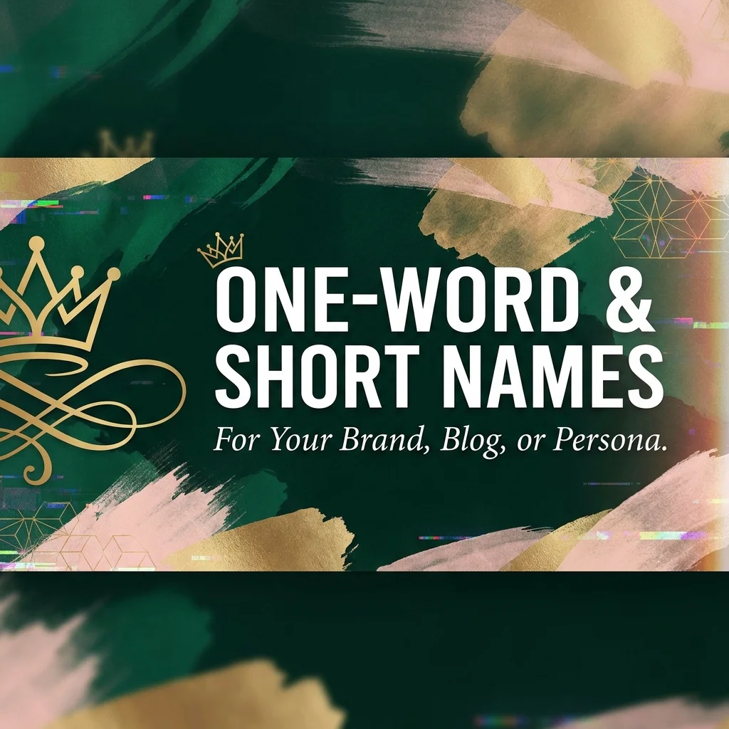 One-word and short names that are simple, stylish, and easy to remember