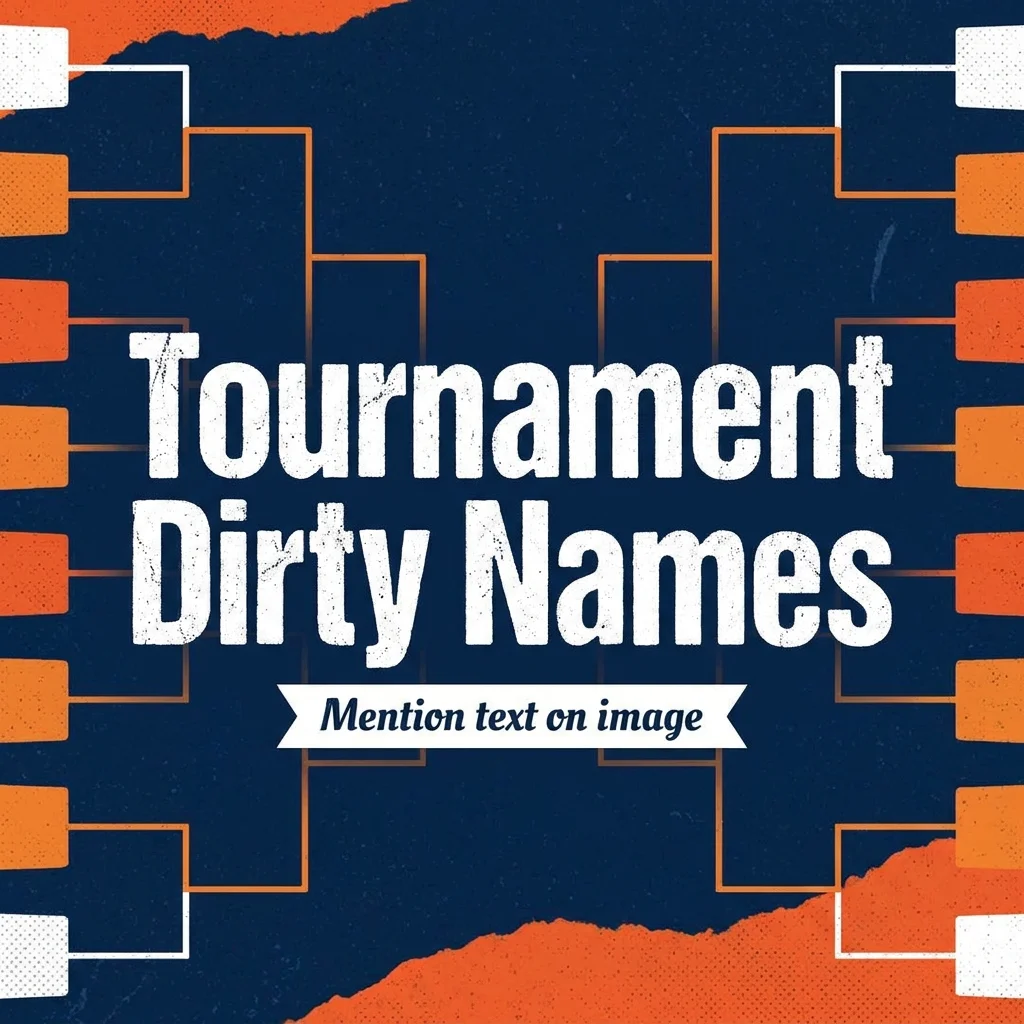 Tournament dirty names with bold, cheeky, and playful ideas for competitive teams