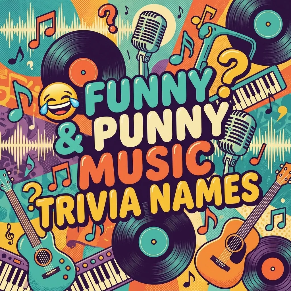 Funny and punny music trivia team names for hilarious quiz nights and music lovers