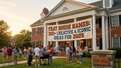 Frat house names with 350+ creative, funny, and iconic ideas for 2026