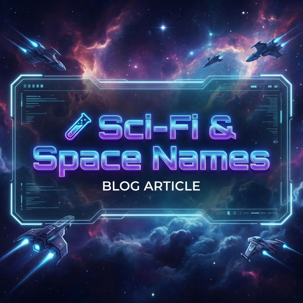 Sci-fi and space names inspired by futuristic worlds, galaxies, stars, and cosmic adventures