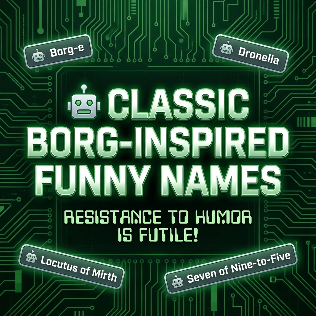 Classic Borg-inspired funny names with creative and playful sci-fi ideas