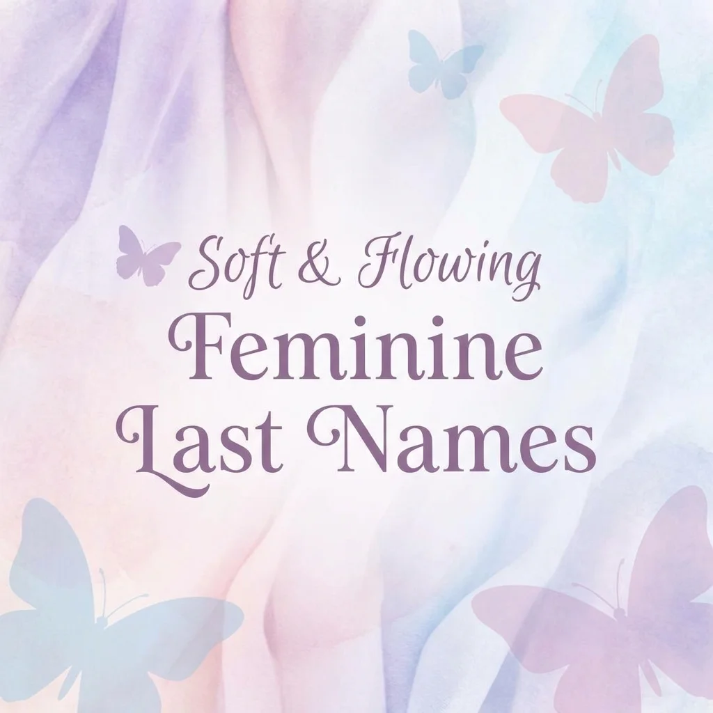 Soft and flowing feminine last names with elegant, graceful, and beautiful surname ideas