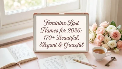 Feminine last names for 2026 with beautiful, elegant, and graceful surname ideas