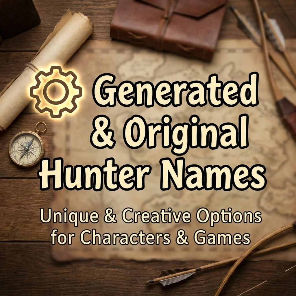Generated and original hunter names with bold, unique, and adventurous ideas