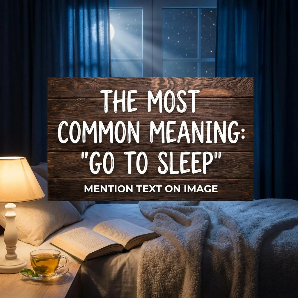 The most common meaning of “go to sleep” explained in simple terms