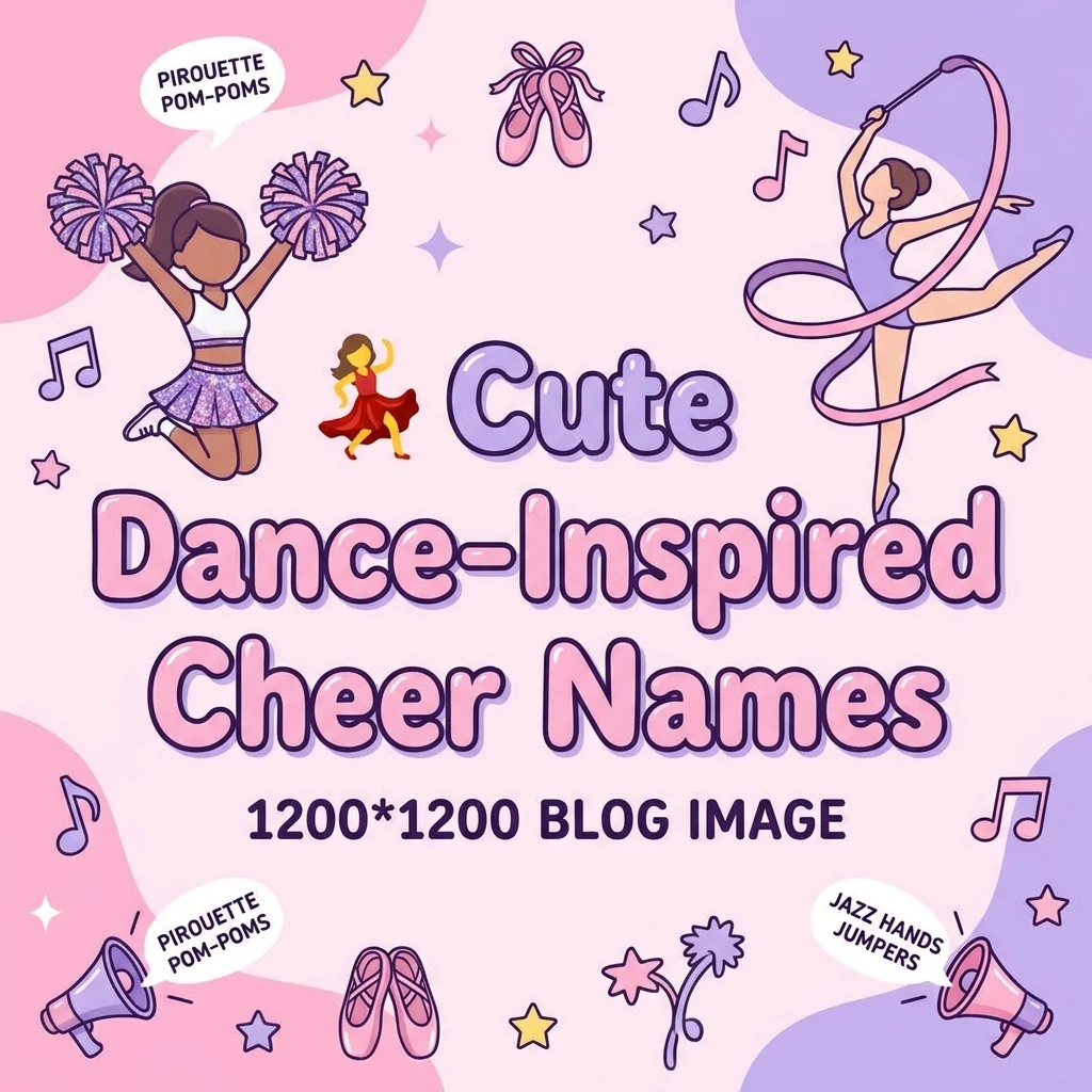 Cute dance-inspired cheer names with fun, energetic, and stylish ideas for cheer teams