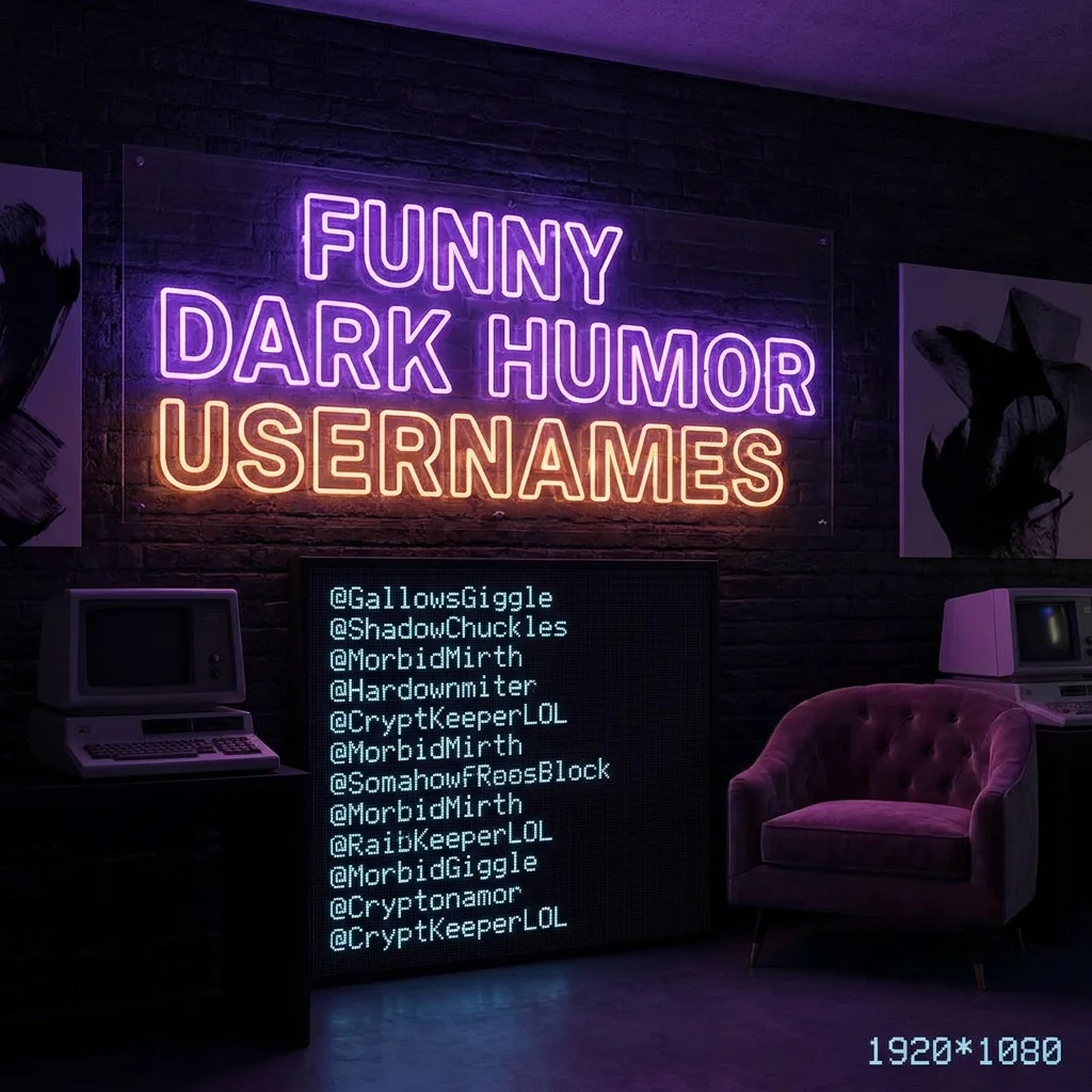 : Funny dark humor usernames with witty, edgy, and playful gaming name ideas