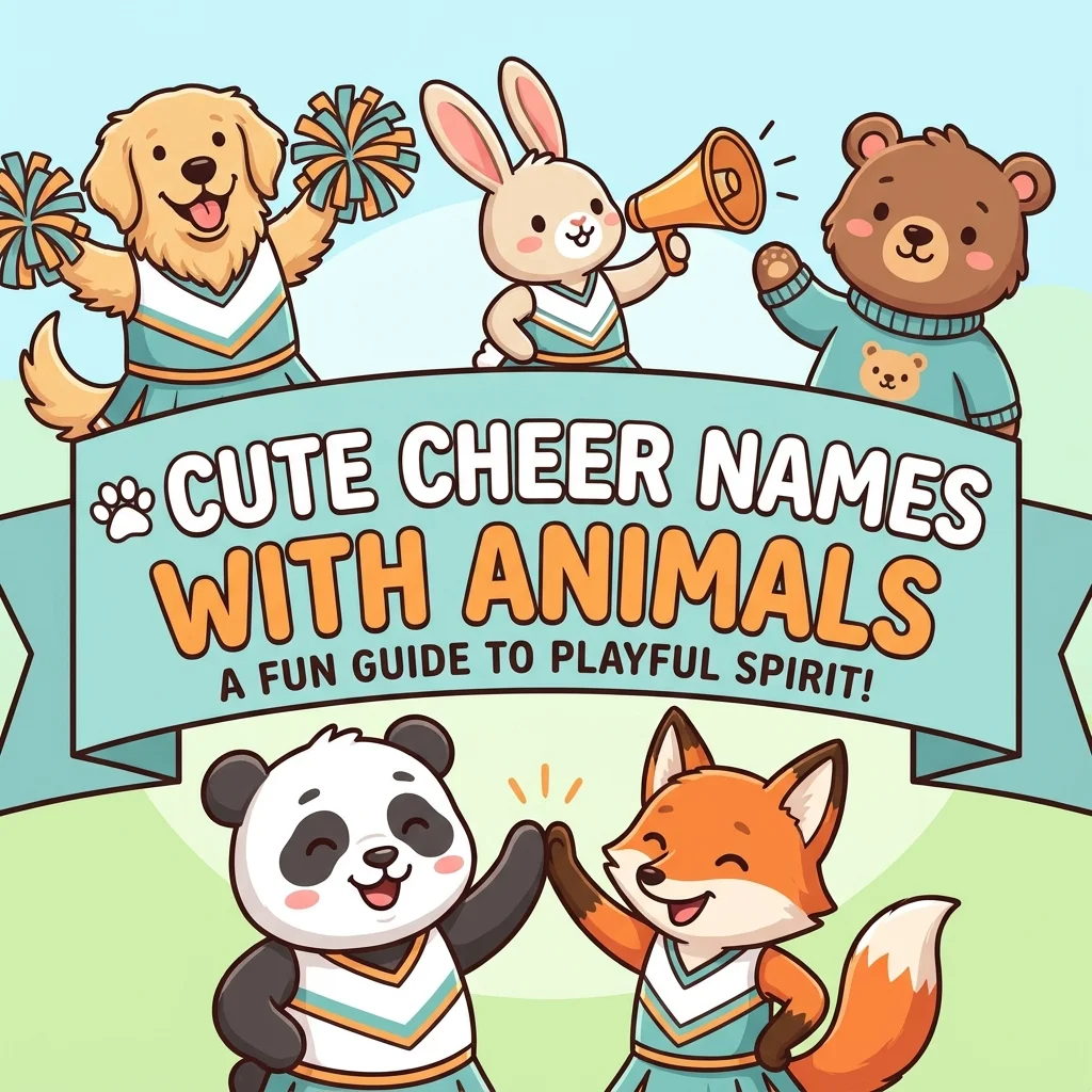 Cute cheer names with adorable animal-inspired ideas for cheer teams