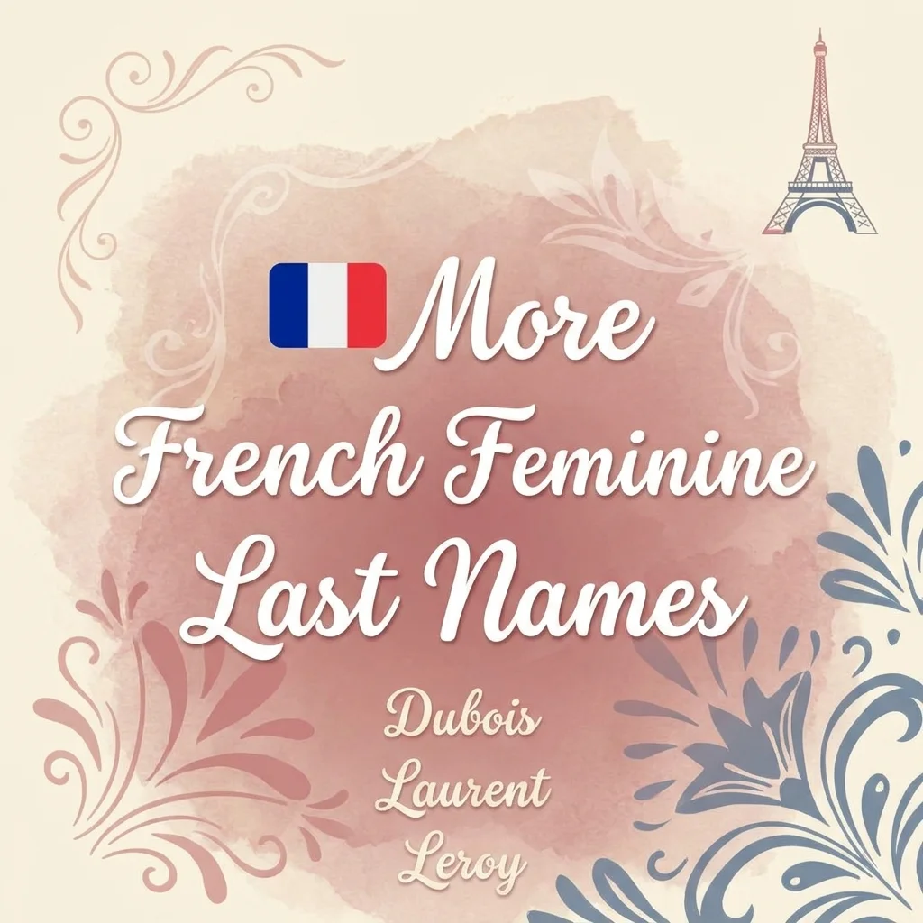 More French feminine last names with elegant and beautiful surname ideas