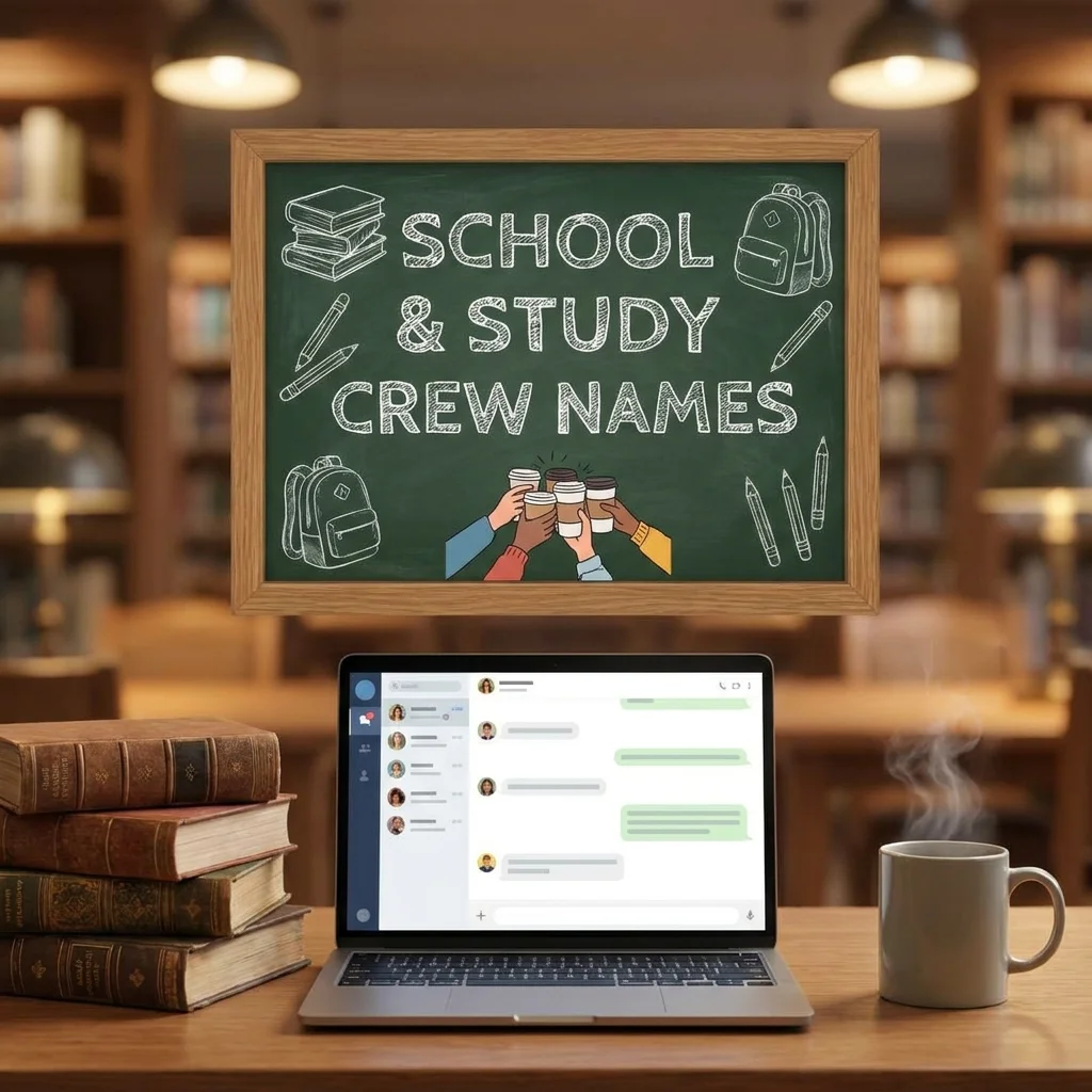 📚 School & Study Crew Names